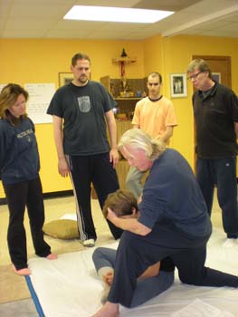 Dr. J Demonstrates Clinical Thai Yoga and Thai Massage point work for Posterior Cervical lines.