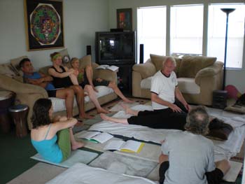 Students Study Thai Yoga intensely with Aachan J